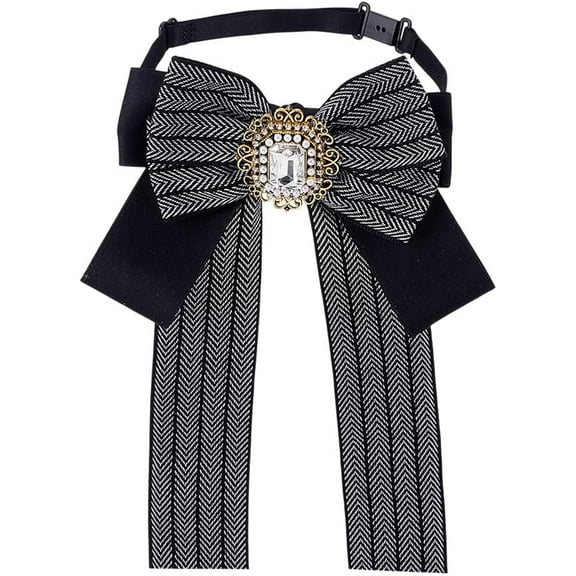 Black Striped Tie Uniform Tie Adjustable Necktie Ties Accessories for Women School Cosplay Costume for DIY