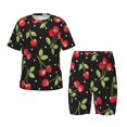 thumbnail image 1 of Balery Sweet Red Cherry Conjunto de Pijama Infantil de Manga Corta con Estampado – Ropa de Dormir de Algodón Suave-3X-Large, 1 of 6