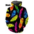 thumbnail image 5 of Sudadera con capucha para hombre, con estampado 3D de plumas, con estampado gráfico, para hombre y mujer, estilo informal, a la moda, con estampado completo, para uso urbano, 5 of 5