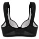 thumbnail image 3 of Brasier Mujer Bralette Triangular de Satén Francés, Cómodo Cierre En La Espalda, sin Costuras, con Aros, Ligero y Transpirable. Grande, 3 of 6