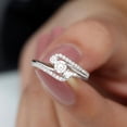 thumbnail image 4 of Silvago Jewelry Round Cut 2.34 Ct VVS1/E-F Moissanite Engagement Bypass Ring - 14K White Gold Plated Classic Anniversary Ring For Women's - Forever Moissanite Ring for Women's, 4 of 8