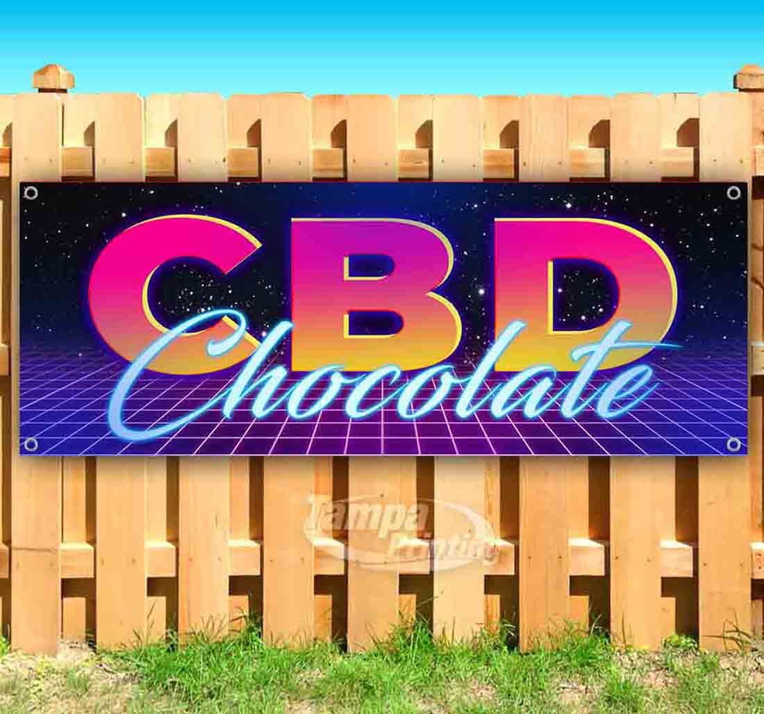 Cbd Chocolate 13 oz Banner Non-Fabric Heavy-Duty Vinyl Single-Sided with Metal Grommets Cbd Chocolate 13 oz Banner Non-Fabric Heavy-Duty Vinyl Single-Sided with Metal Grommets
