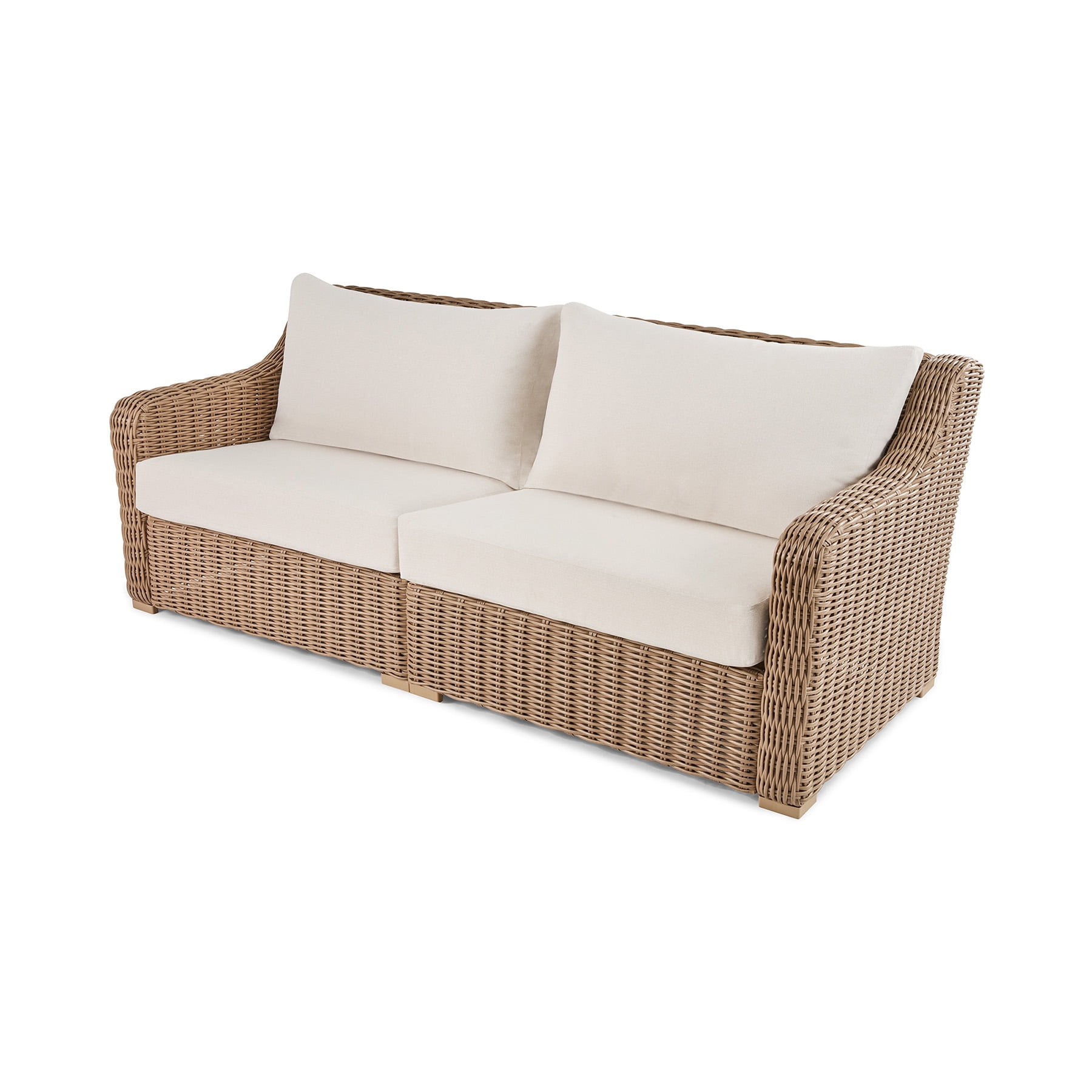 Better Homes & Gardens Bellamy 4 Piece Patio Conversation Set with Barrel Back Chairs, Natural