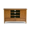 thumbnail image 2 of Warm Shaker 47 inch Wide Solid Wood TV Stand in Light Golden Brown For TVs up to 50 inches, 2 of 3
