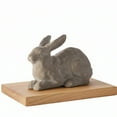 thumbnail image 7 of Urban Trends Terracotta Resting Rabbit Figurine, Distressed Gray Finish, Rustic Farmhouse Home Décor Accent, 7 of 7