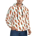 thumbnail image 2 of Wukai Carrot Print Men Hoodies Fleece Sweatshirts Long Sleeve Sweaters Pullover Fall Outfits Winter Clothes-Medium, 2 of 7