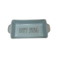 thumbnail image 2 of Rae Dunn by Magenta Ceramic Blue Loaf Dish- HAPPY SPRING in large letters, 2 of 3