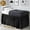 Black, variant on Gray Dorm Bed Skirt, Twin XL Size with 32" Drop, Easy Wrap-Around Elastic Design & Machine Washable Solid Fabric for Bedroom Decor