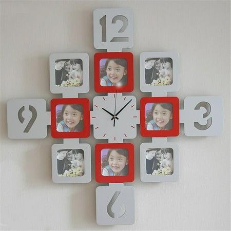 8pcs Art Photo Frame Wall Clock Hanging Picture Collage Display Home Decor Canada - Photo Collage Frame Hanging Wall Clock 8pcs Art Photo Frame Wall Clock Hanging Picture Collage Display Home Decor Canada - Photo Collage Frame Hanging Wall Clock