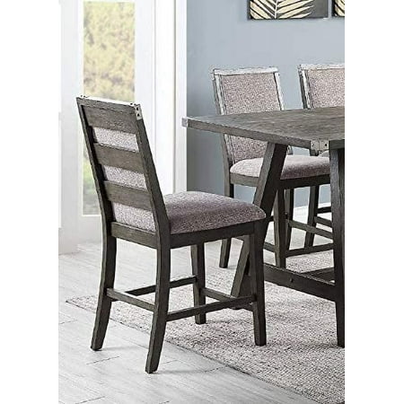 24 Seat Height Upholstered Seat Cushion Counter Height Chairs- Set of 2