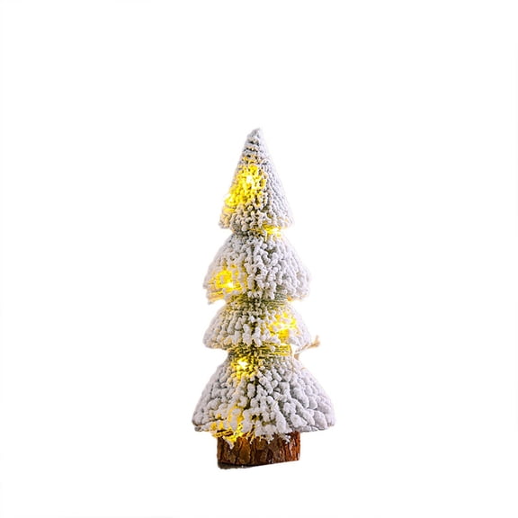 WUJGXI Tabletop Christmas Tree Artificial Mini Small Snow Flocked Xmas Tree For Table Desk Home Christmas Decor Ornament