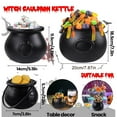 thumbnail image 3 of GQDIN Black Cauldron Bucket – Halloween Candy Bowl, Trick or Treat, St. Patrick's Pot of Gold Decor, Witch Kettle for Party Supplies, Spooky Party Supplies For Indoor Outdoor Decor, 3 of 9