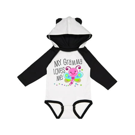 

Inktastic My Gramma Loves Me- cute dragonfly Gift Baby Boy or Baby Girl Long Sleeve Bodysuit