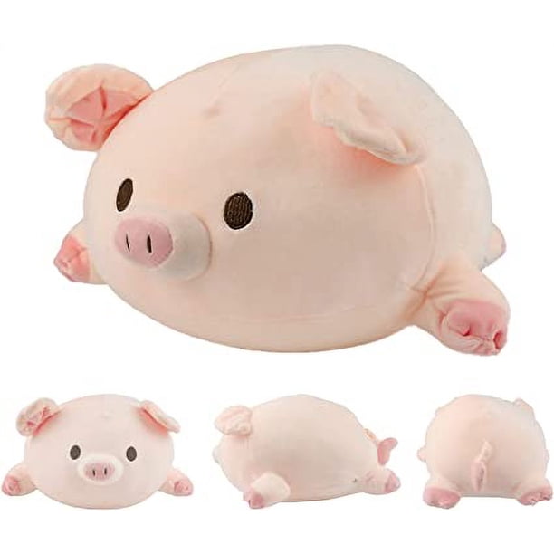 RV Almohada de Felpa de Cerdo Rosa (40 cm/15,75"), Juguete de Animal achaparrado, Lindo y cómodo cojín de muñeca cálido Kawaii, Almohada para el Cuerpo de Cerdo, decoración Creativa del hogar, Adecuad