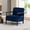 Blue, variant on Mid-Century Accent Chair with Wood Frame, Modern Comfy Reading Armchair with Lumbar Pillow for Living Room, White
