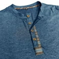 thumbnail image 5 of UVEASISHA Cotton Henley Shirts for Men Long Sleeve Button Up T-Shirt Plaid Patchwork Casual Business Work Tees Comfy Regular Fit Pullover Shirt Blue XXL, 5 of 8