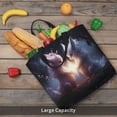 thumbnail image 5 of Honeii Fox Couple Print Tote Bag, Reusable Grocery Shopping Bag,Shoulder Bag with Inner Pocket, 5 of 7
