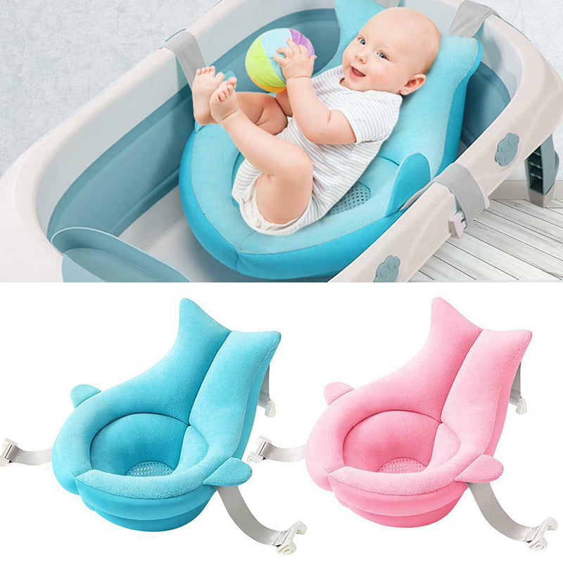 Baby Bath Tub Foldable Newborn Bed Pad Baby Shower Chair Shelf Net Kids Bathtub 