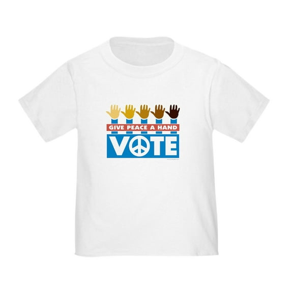CafePress - Vote Peace Toddler T Shirt - Cute Toddler T-Shirt, 100% Cotton
