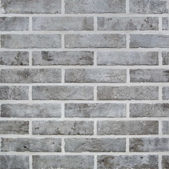 The Tile Life Brick City 2" x 10" Gray Porcelain Tile Sample 1 Piece