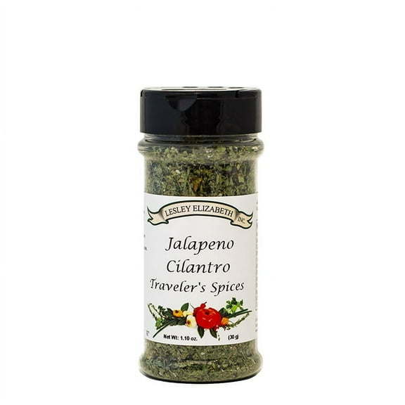 Lesley Elizabeth, Jalapeno & Cilantro, Traveler's Spices, Dry Spice Blend, Seasoning Blend, 1.10oz, MID# SP9048, $11.24