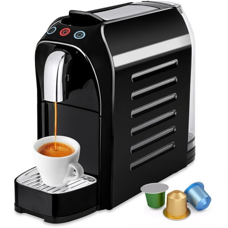 Nespresso Coffee Machine - Best Choice Products Premium Automatic Programmable Espresso Single-Serve Coffee Maker Machine w/ Interchangeable Side Panels, Nespresso Pod Compatibility, 2 Brewer Settings, Energy Efficiency Mode