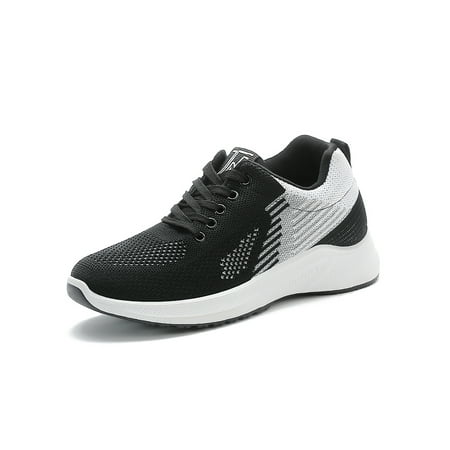 

Tenmix Women s Flats Lace Up Casual Shoes Comfort Sneakers Breathable Fashion Sneaker Women Patchwork Low Top Walking Shoe Black 8