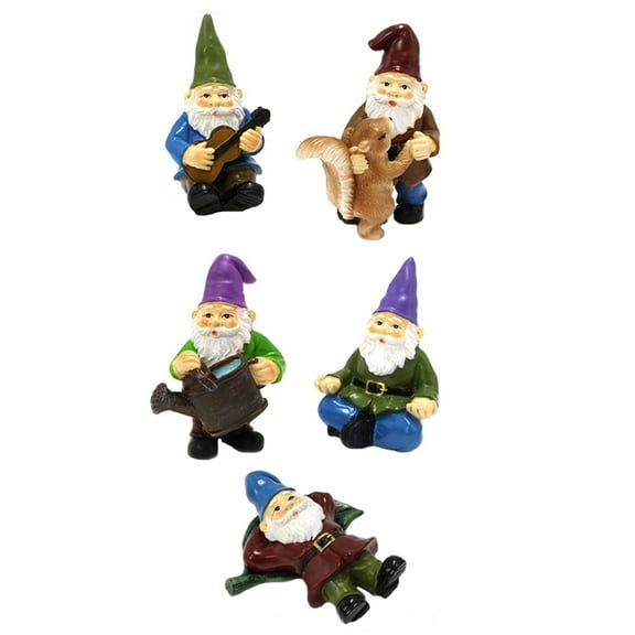 HOMEMAXS 6Pcs Gnome Statue Ornaments for Micro Landscaping Garden Yard Adornments