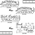 thumbnail image 4 of 2 Pieces Bathroom Wall Decals Sticker Soak Relax Enjoy Bathroom Rules Wall Sticker Vinyl Quote Saying Wall Art Decor for Home Bathroom (Black), 4 of 4