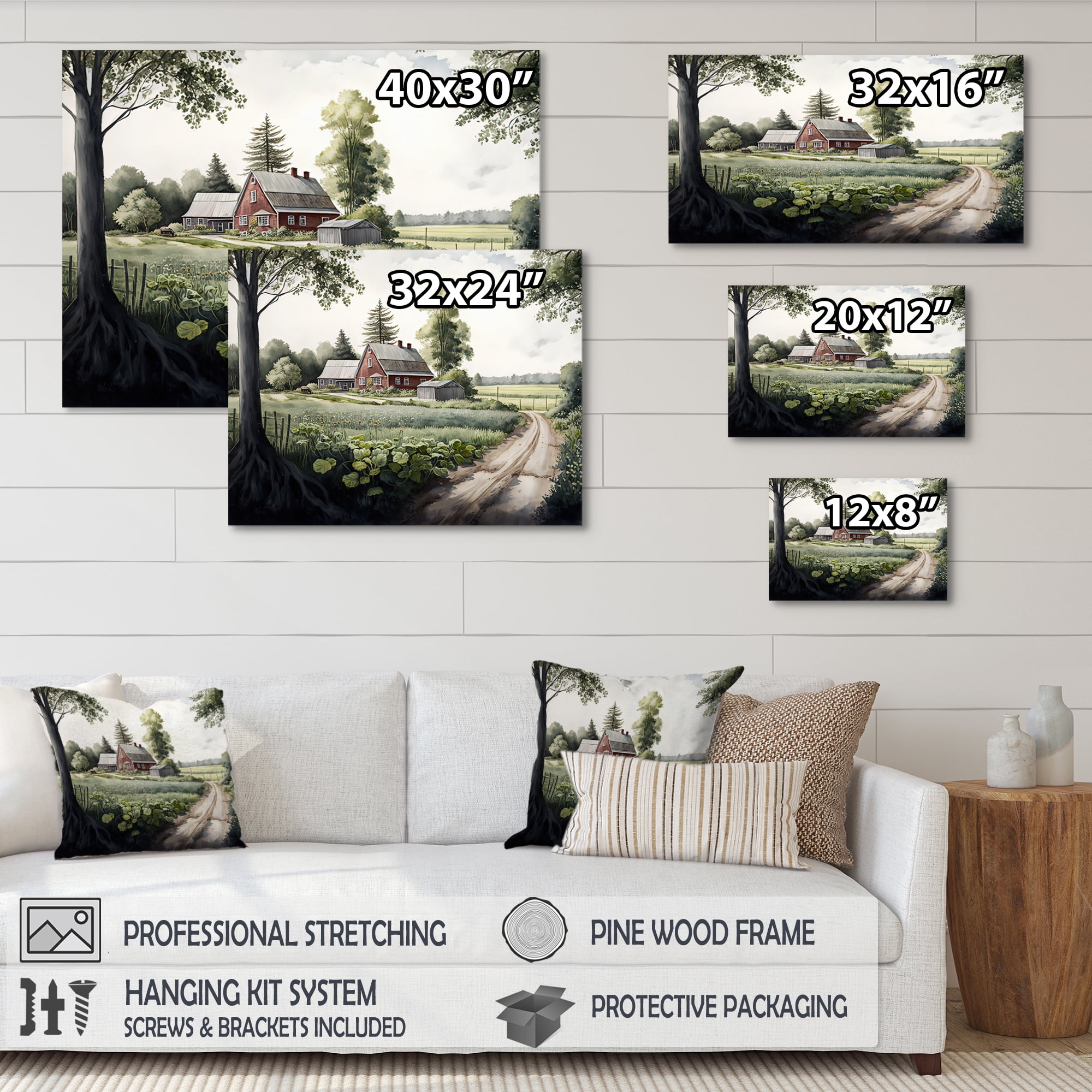 Designart Welcome To The Farm II Canvas Wall Art