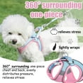 thumbnail image 4 of Cat Harness and Leash, Escape Proof Cat Vest Dog Walking Leash and Harness Set, Adjustable Step in Pet Harness, Reflective Breathable Easy Control Vest for Small Large Kitten Dog Outdoor, Pink 2XS, 4 of 8