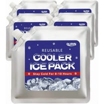 GURIN Cooler Ice Packs - Reusable Ice Packs for Lunch Box, Bag, or Backpack Coolers - Cold Up to 8-12 Hours Long Lasting Ice Packs for Camping Picnic, Outdoor Activities, Food Delivery - Pack of 5