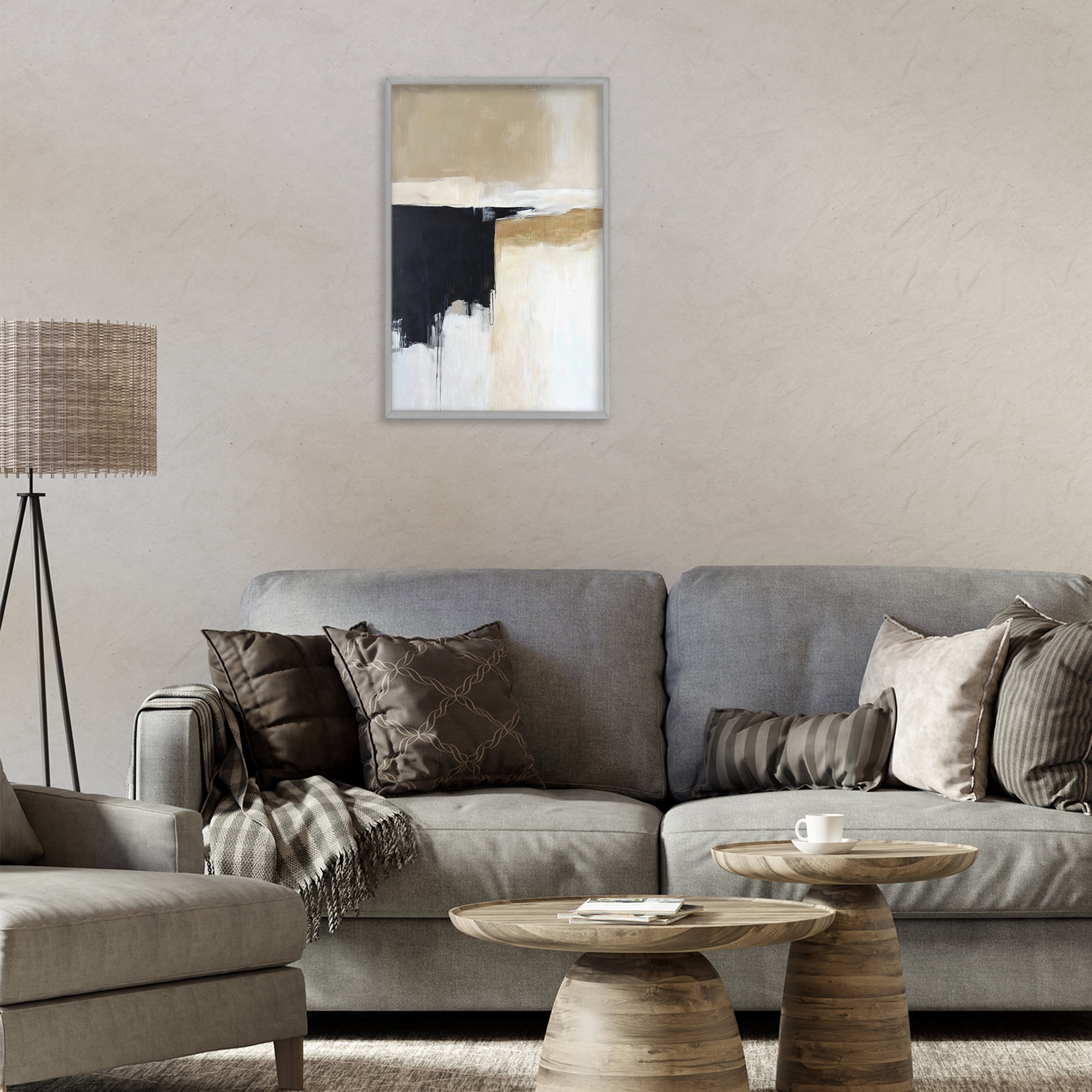 Stupell Industries Desert Shades Muted Neutrals Gray Framed Giclee Art, design by Gina Kelly