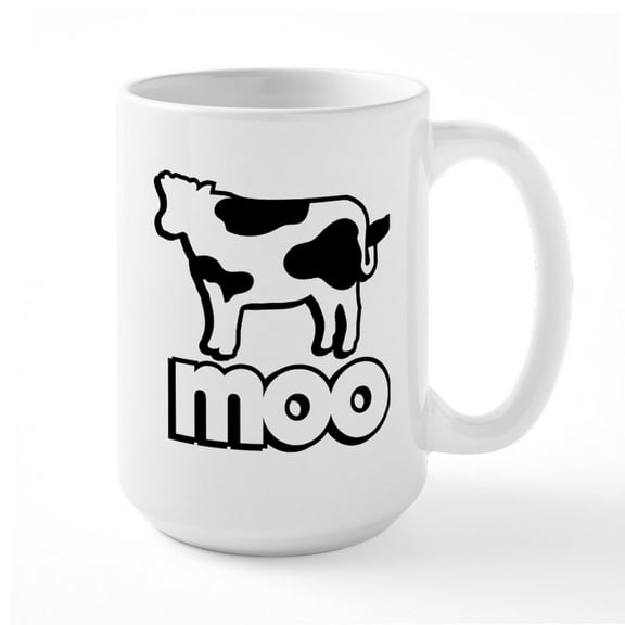 CafePress - Cow Moo - 15 oz Ceramic Large White Novelty Mug