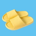 thumbnail image 2 of Womens Slides EVA Summer Sandals Lightweight Comfortable Cushioned Flat Beach Pool Shoes Quick Dry Yellow,Size 5.5-7, 2 of 6