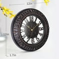 thumbnail image 6 of VOCOO 12-Inch Retro Silent Wall Clock, Large Vintage Decorative Clock for Kitchen, Living Room, Bedroom - Black, 6 of 6