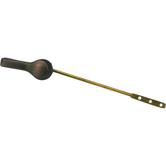 LASCO 04-1787 Deluxe Toilet Tank Flush Lever with Brass Arm and Zinc Spud, Oil Rubbed Bronze