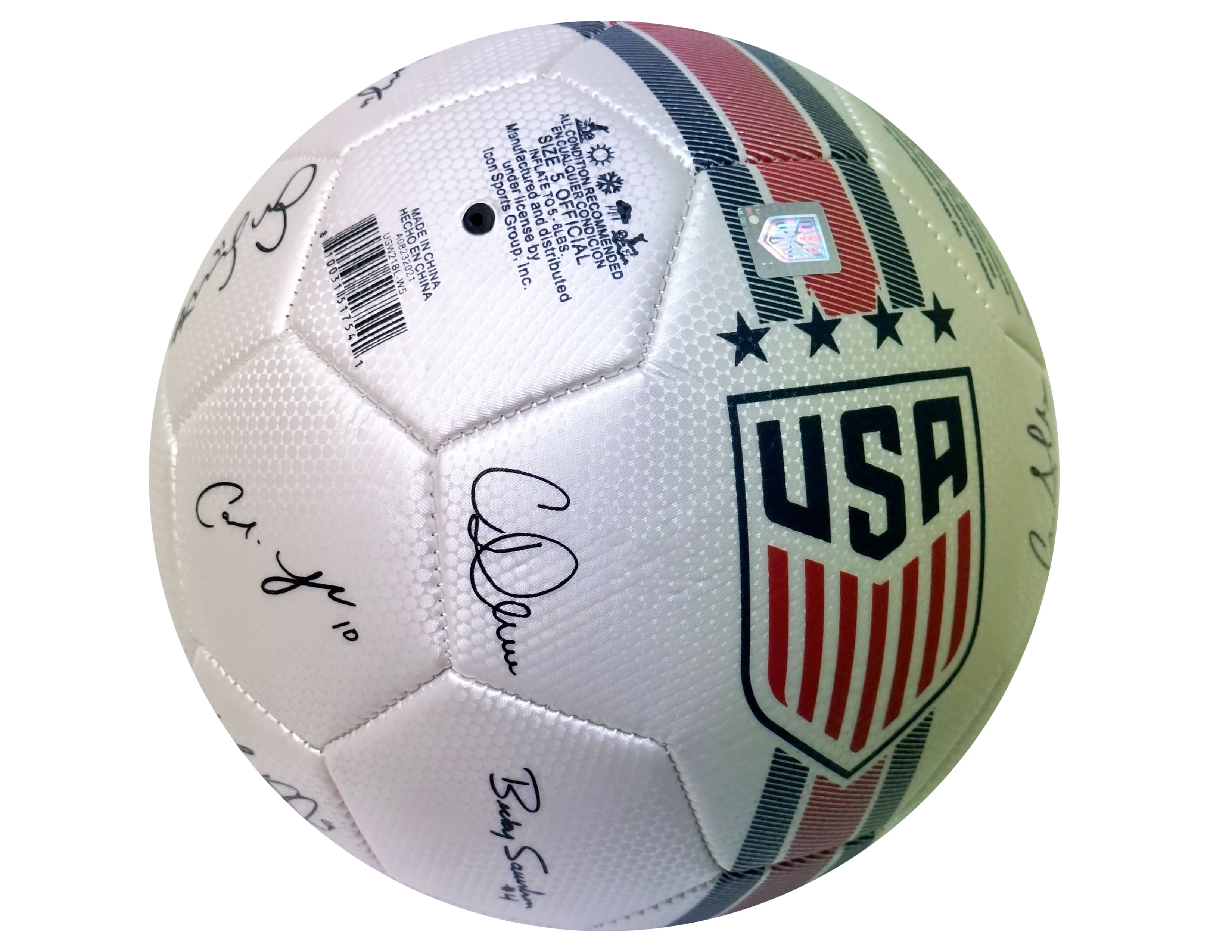 Icon Sports Women's National Team Soccer Ball Size 5 - USWNT Signature