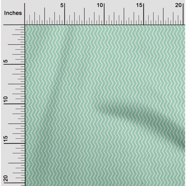 oneOone Tissu Popeline de Coton Motif Géométrique Chevron au Mètre 42 Pouces de Large
