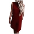 thumbnail image 1 of EQWLJWE Robe Longue pour Femmes Robe Sans Manches Unie Mode Dos Nu, 1 of 9