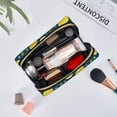 thumbnail image 3 of Cute Lemon Flowers Makeup Bag, Large Capacity Travel Cosmetic Bag for Women Girls- Travel Toiletry Bag Leather Portable Waterproof Makeup Case Organizer with Handle, 3 of 4