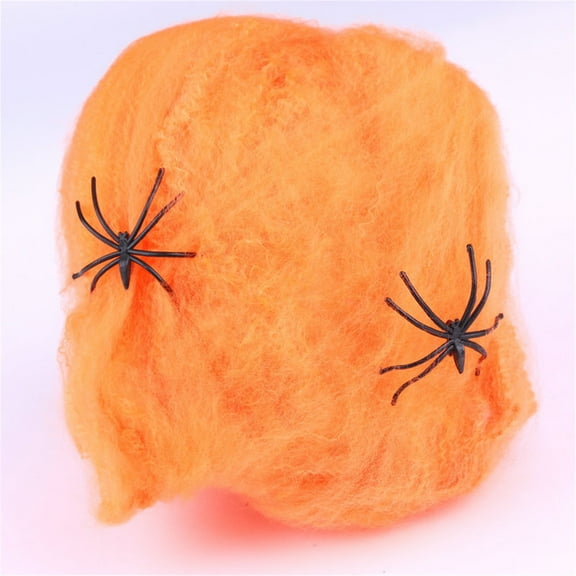 Clearance!Halloween Decoration Supplies,Haunted House Bar Scene Props Spider Silk Spider Web Accessories Spider Cotton Tape Spider,Halloween Spider Web Fake Stretch Cobweb for Halloween Party