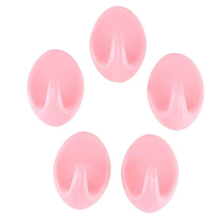 - Kicode Strong Self Adhesive 5Pcs Hooks Hanger For Clothes Hats Towel Jewelry Door Wall Sticky Storage Holder