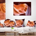 thumbnail image 4 of Designart Antelope Canyon Inside View - Landscape Photography Throw Pillow - 18x18, 4 of 5