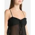 thumbnail image 4 of No Boundaries Chiffon Ruffle Tie Front Cami, Women's, 4 of 5