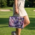 thumbnail image 4 of FUIALDOLG 51x30Inch Purple Floral HummingbirdsGolf Cart Seat Covers Universal Golf Cart Seat Towel Blacken with Pocket Fit Most 2 Seats Club Car Decor Accessories, 4 of 8