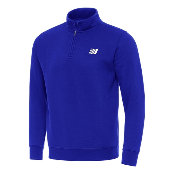 Men's Antigua Royal NASCAR Merchandise Victory Quarter-Zip Pullover Top