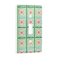 thumbnail image 2 of Yayeee Toggle Light Switch Wall Plate 1-Gang 4.5"x2.7" Home Decorative Outlet Cover, Green Blossom Mosaic, 2 of 7