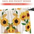 thumbnail image 6 of Summer Rod Pocket 1 Panel Sunflower Blackout Drapes Orange Windows Treatment Valances Retro 54x18 in Old Newspaper Bathroom Bedroom Living Room Decoration Kitchen Curtains, 6 of 6