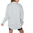 thumbnail image 2 of Women's Gameday Couture  Ash LAFC Midfield Magic Button-Up Long Sleeve Overshirt, 2 of 3